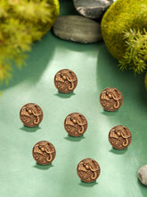 Elephant Face Emblem Button