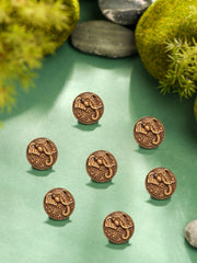 Elephant Face Emblem Button