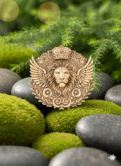 Shrivani Regal Lion Crest Brooch